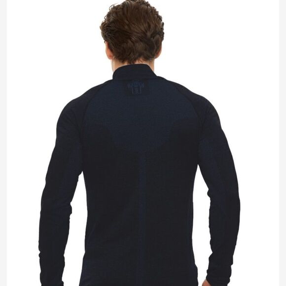 HPE Cross X seamless 1/4 zip in navy - Picture 2 of 7